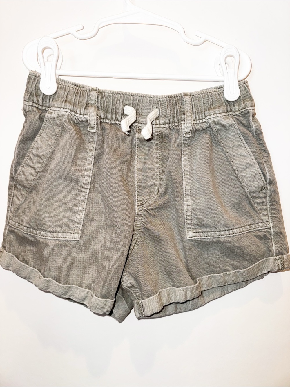 abercrombie kids Olive Gray Pull-Tie Casual Shorts